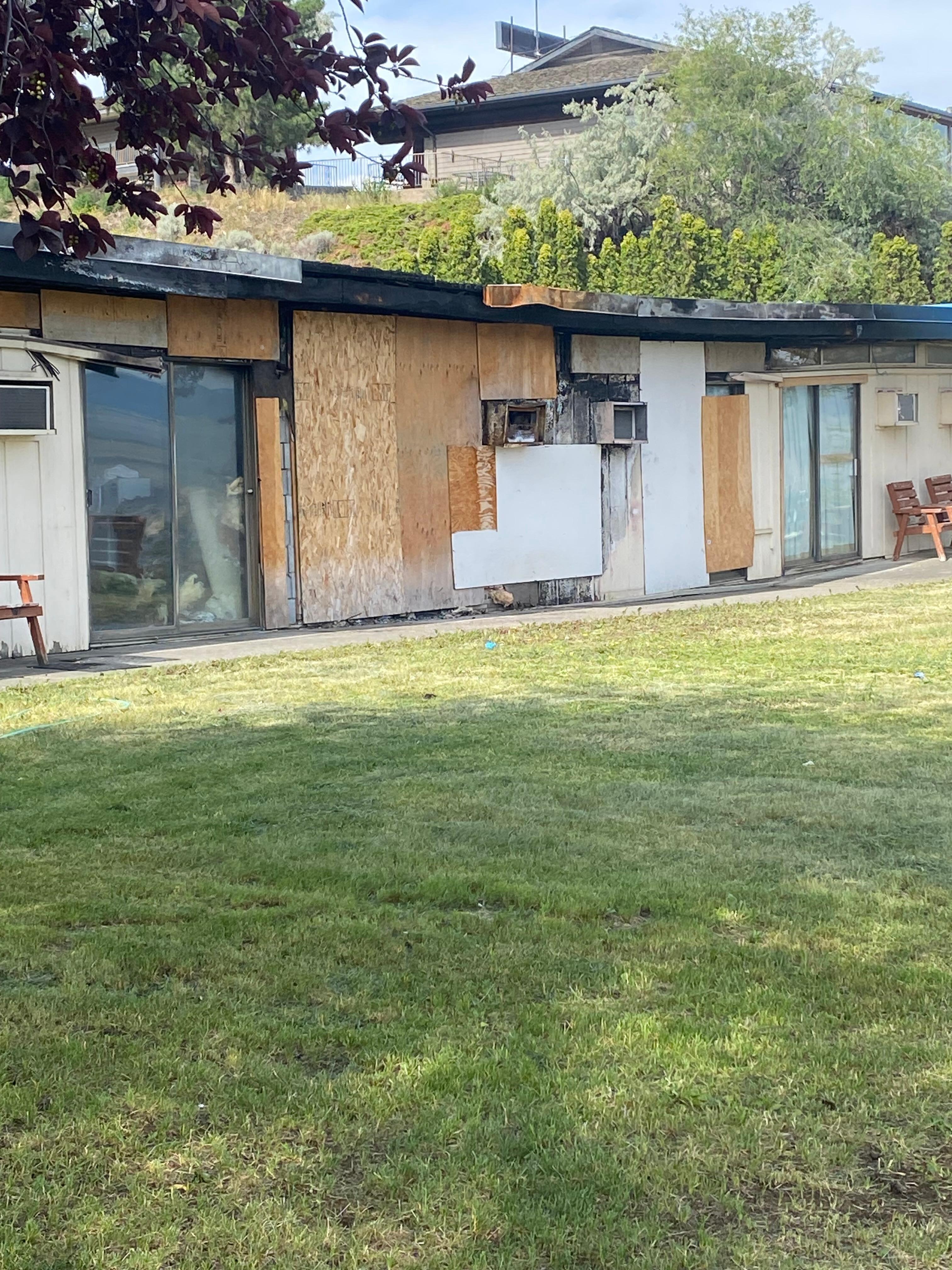 Fire damaged unit