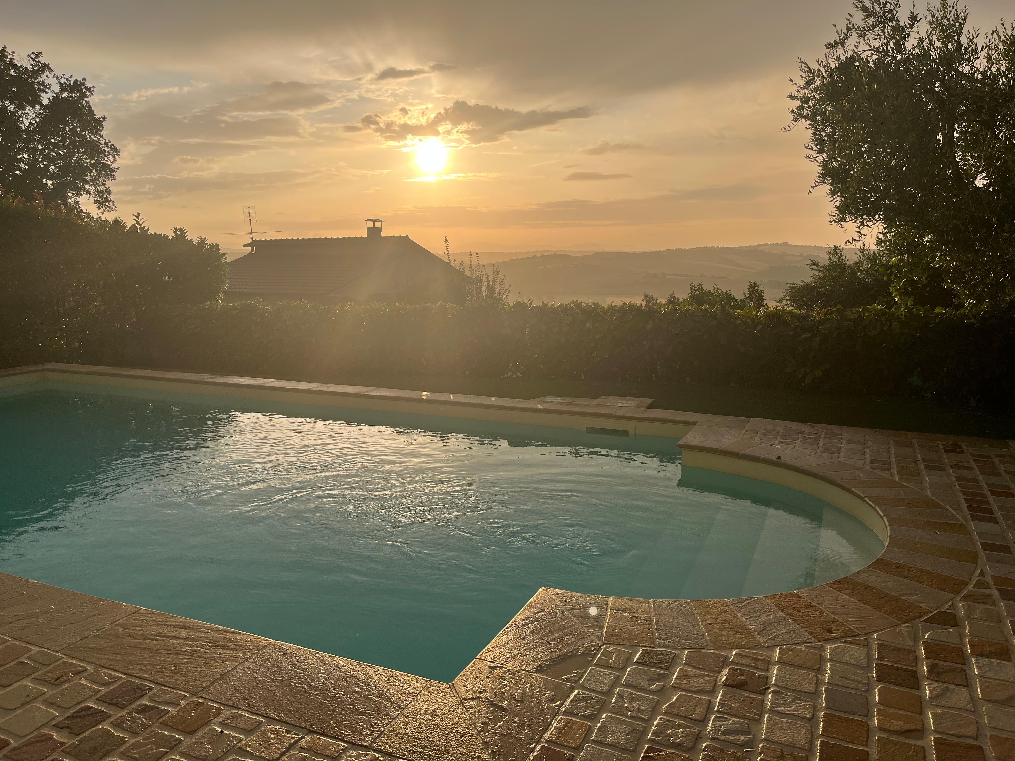 Evening by the pool