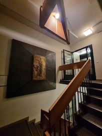 Lee Jaffen teos Abstract painting with hare (1990)