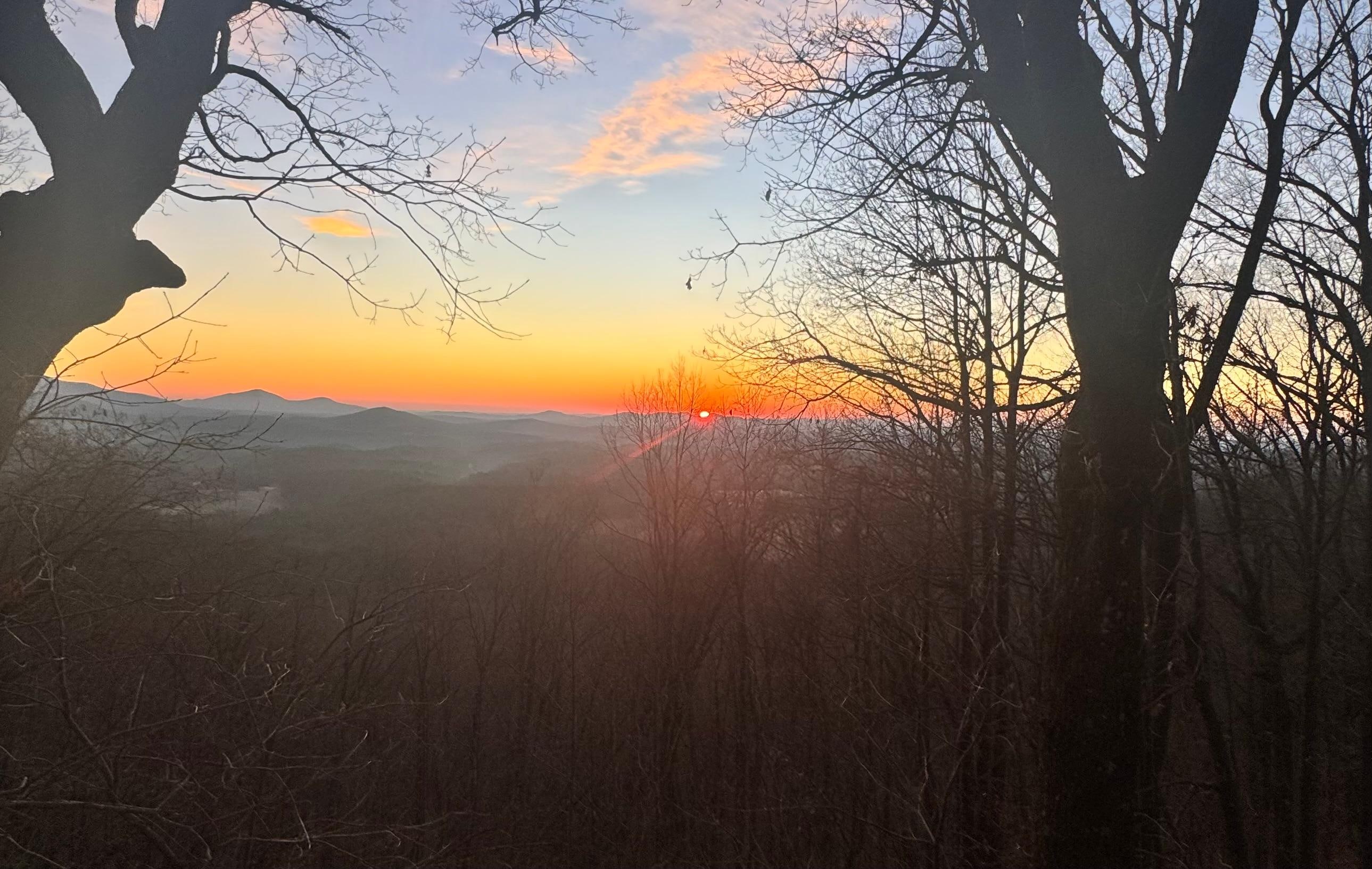 Sunrise from the balcony! Breathtaking….the photo doesn’t do it justice. 