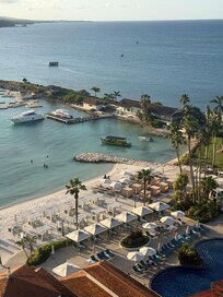View from our balcony of the beach area.