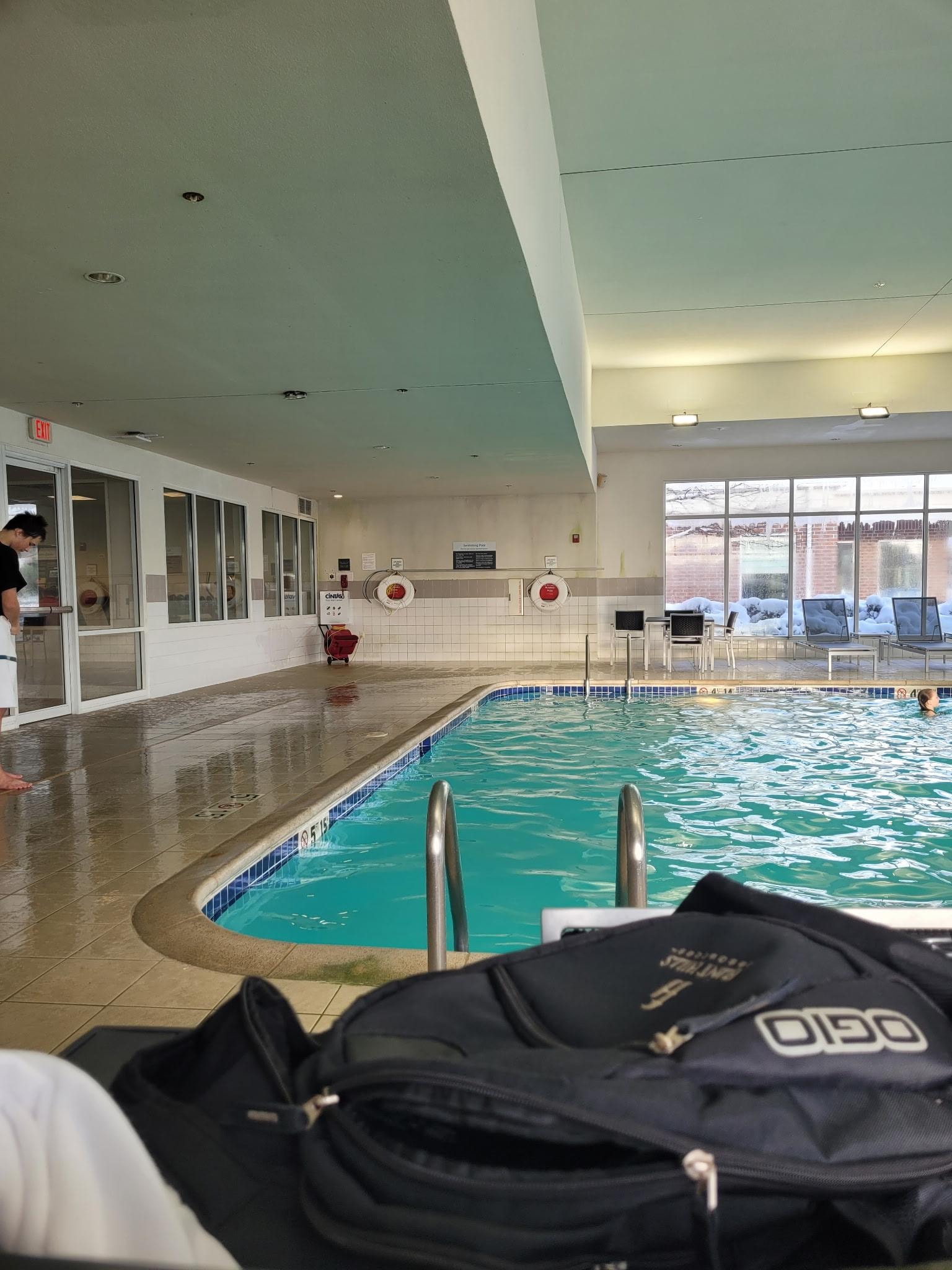 Mold and algae on walls and floor