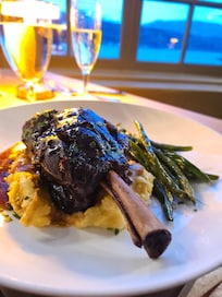 Braised lamb shank for dinner.