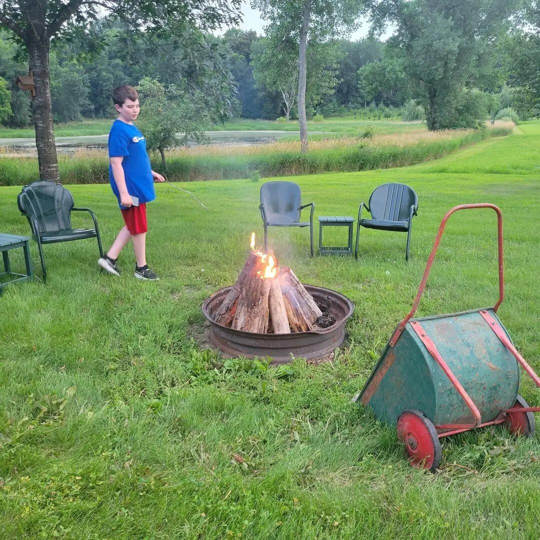 A fire to roast marshmallows for smores is a must!