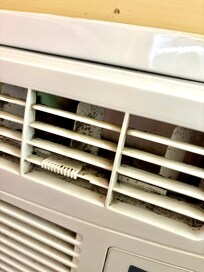 Black mold inside heat/cool unit.