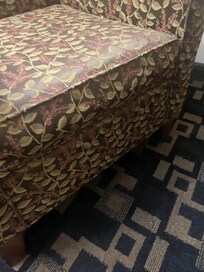 Layers and layers of filth caked on the chair.