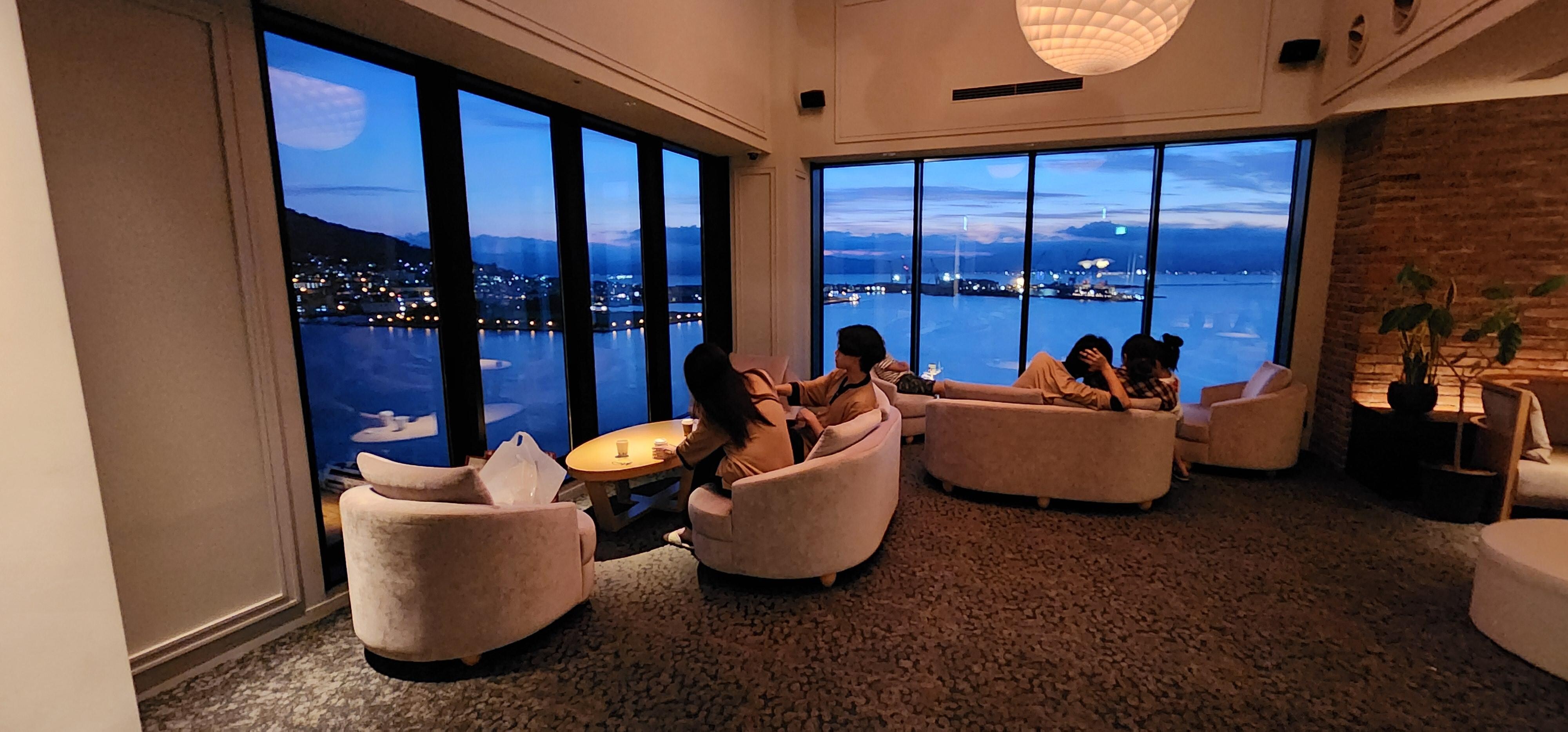 The view from the lounge