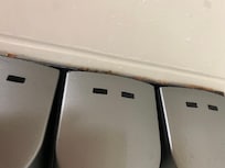 Mold or mildew by soap dispensers in shower