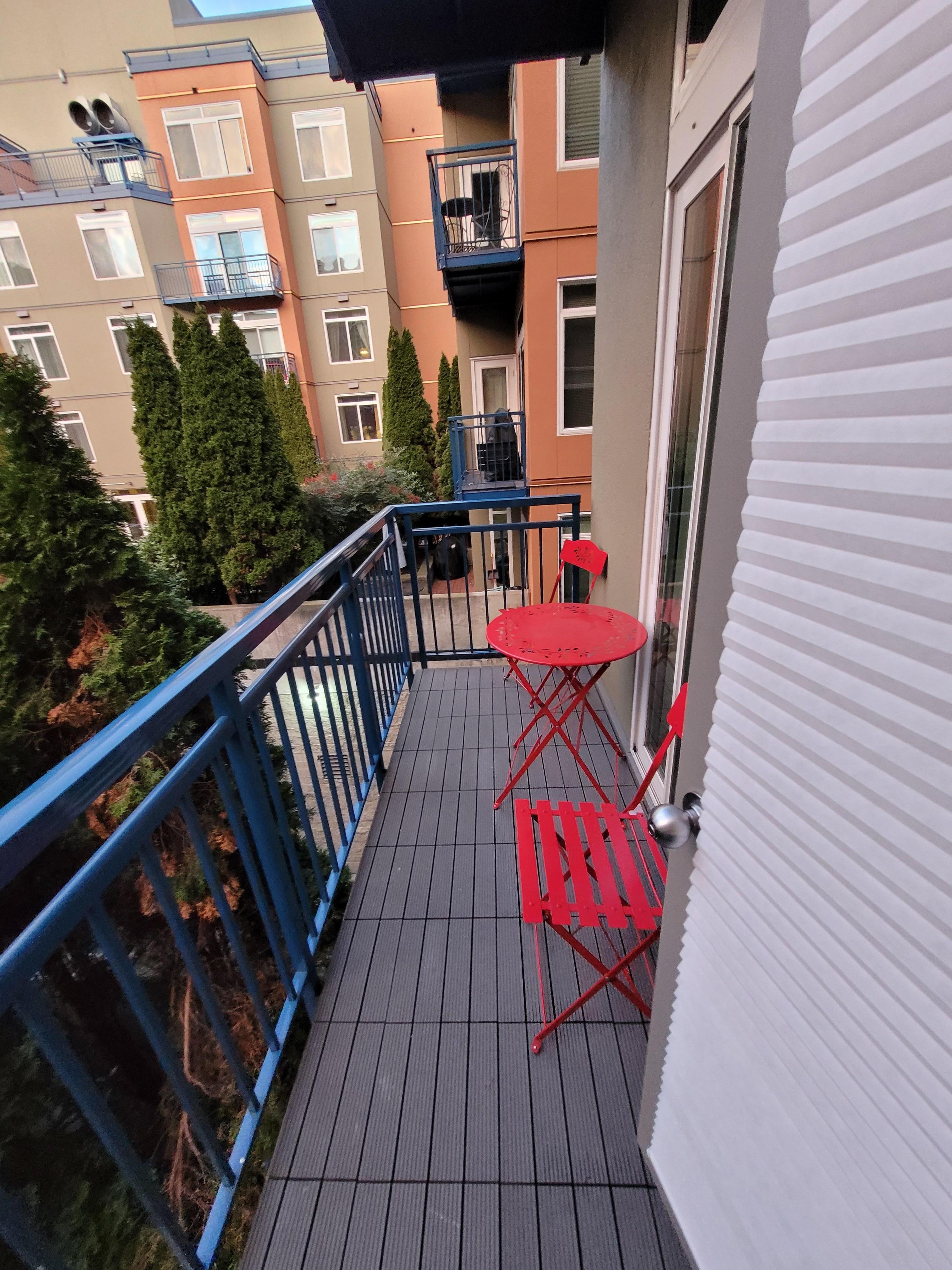 Small balcony, perfect for morning coffee