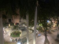 Plaza from bedroom balcony