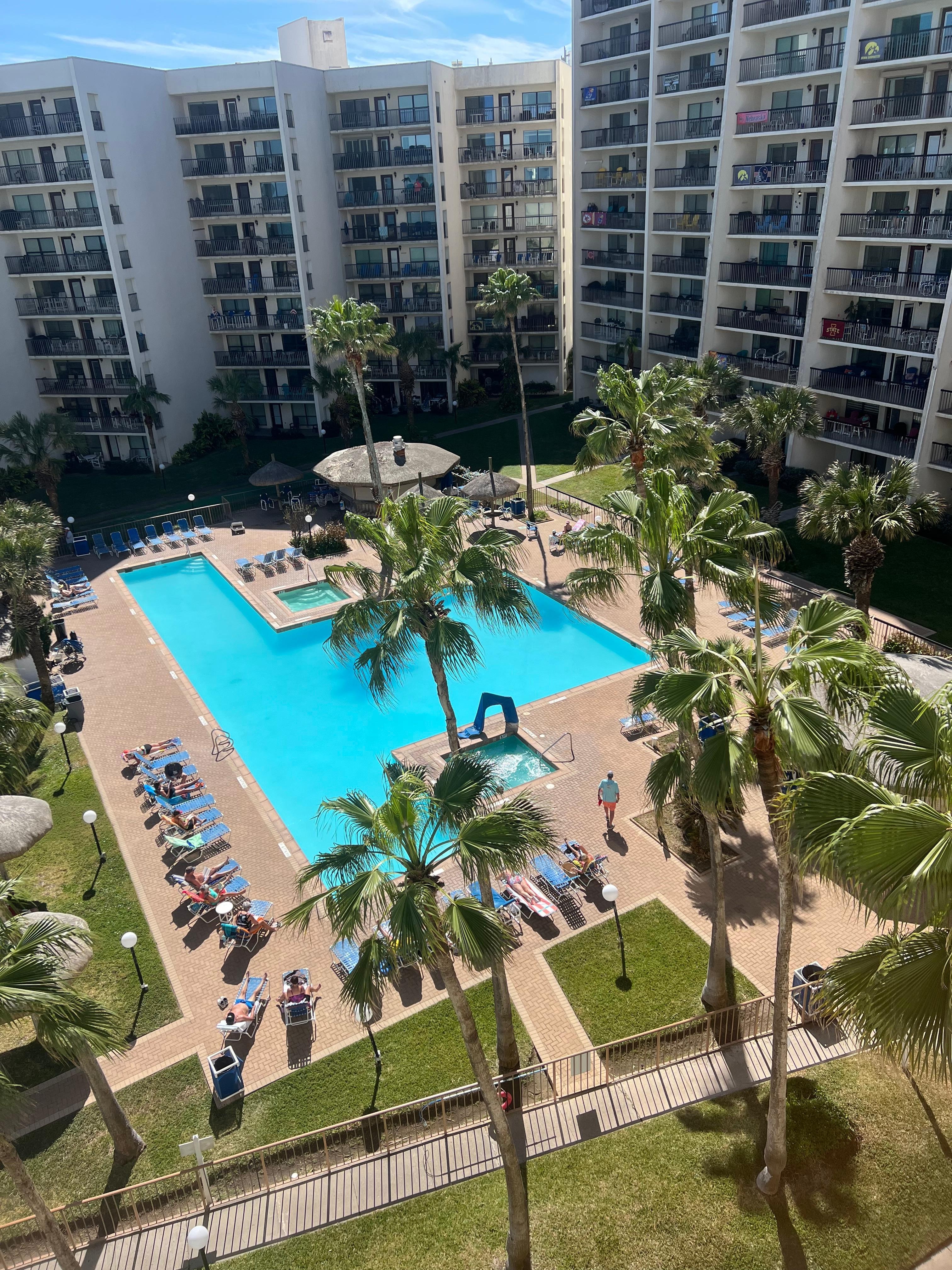 Pool view from out 7th story balcony…