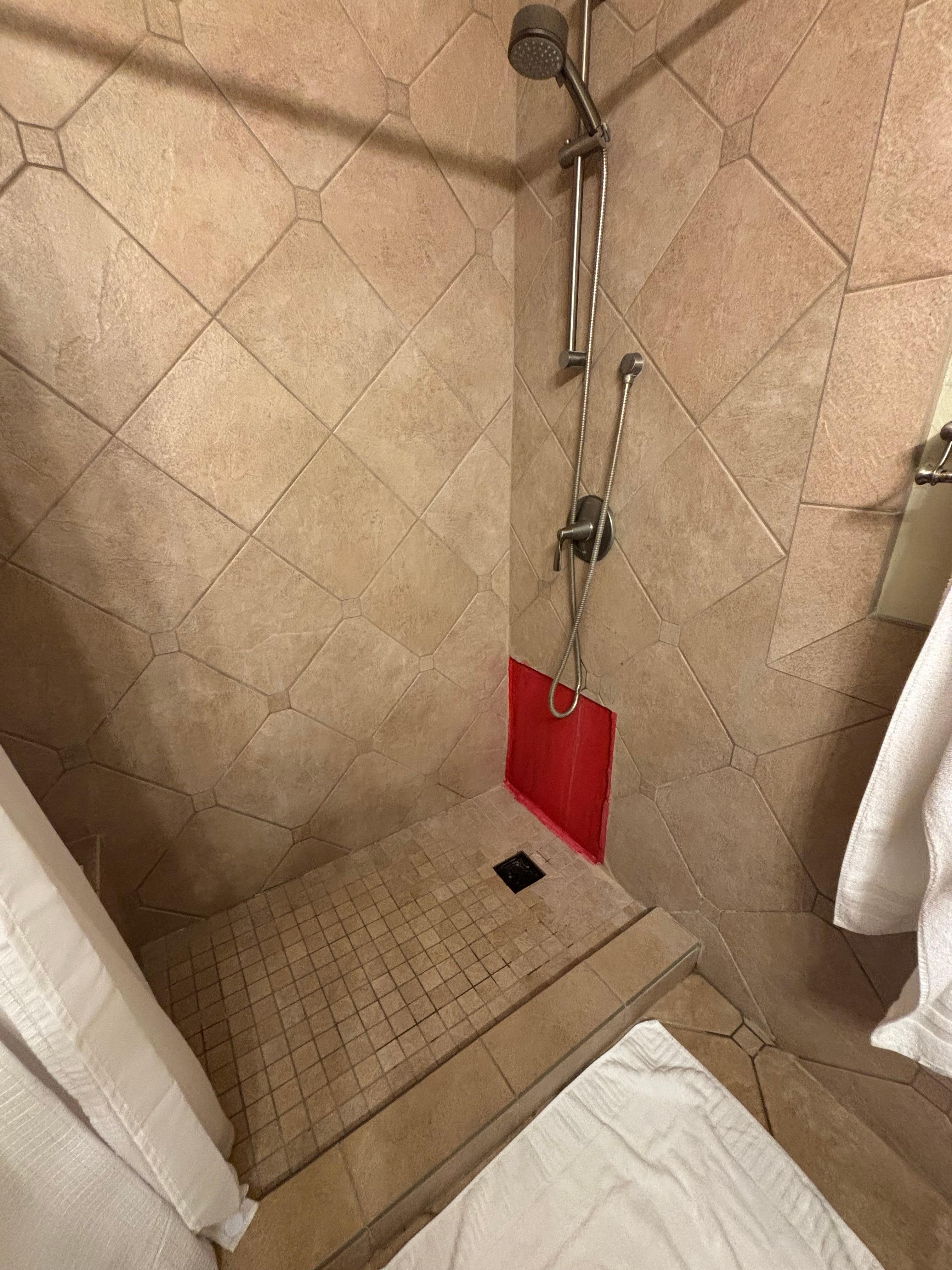 Shower repair in progress?