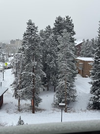 Snowing out the window!