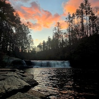 Hooked falls at sunrise.