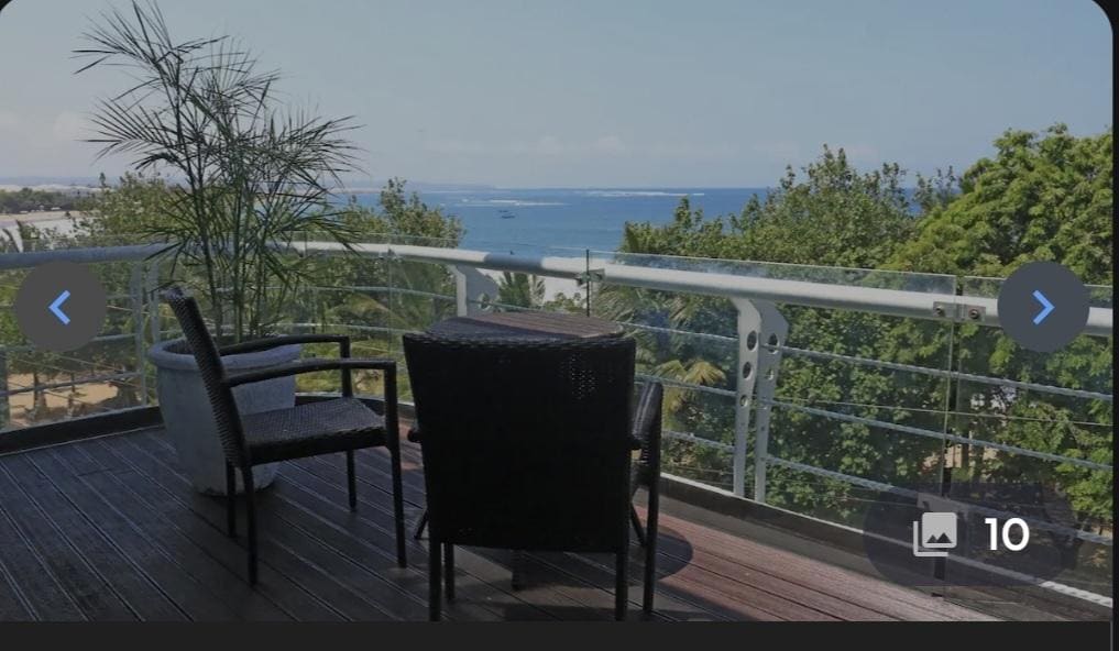 Ocean facing suite's balcony 