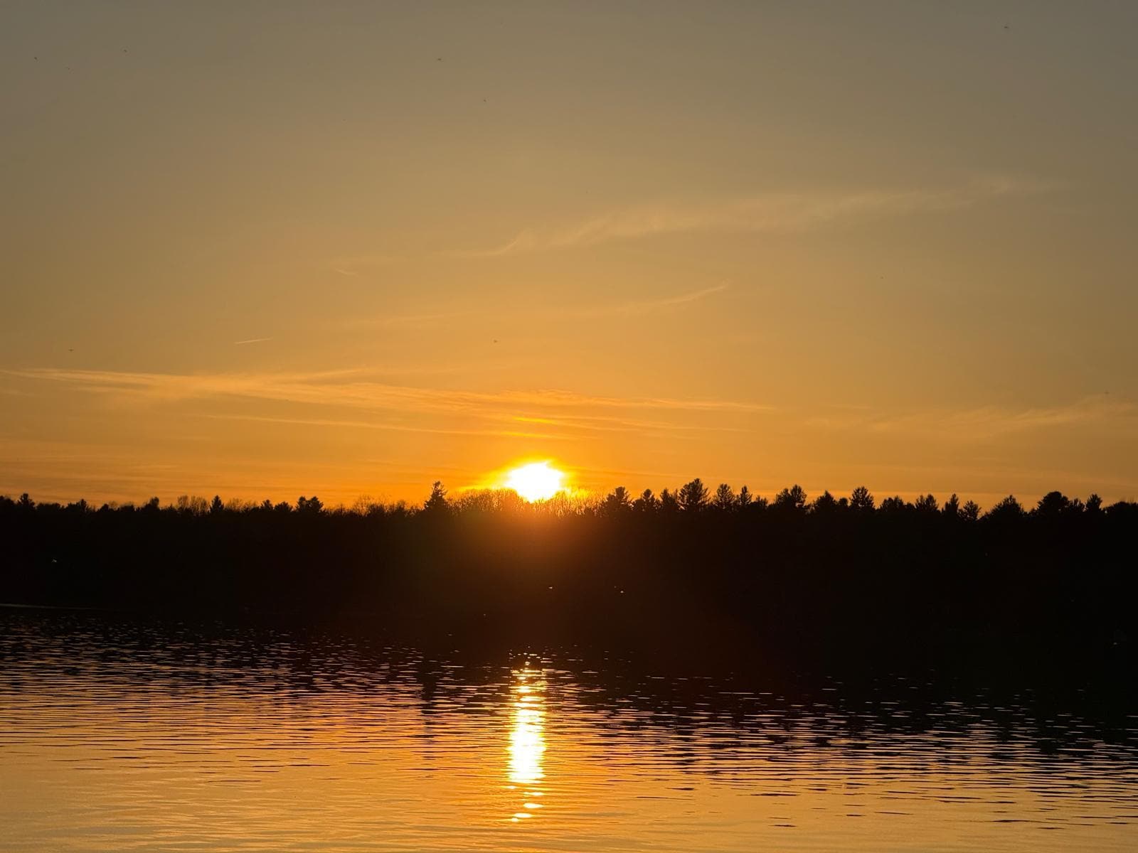 Sunset view from the cottage