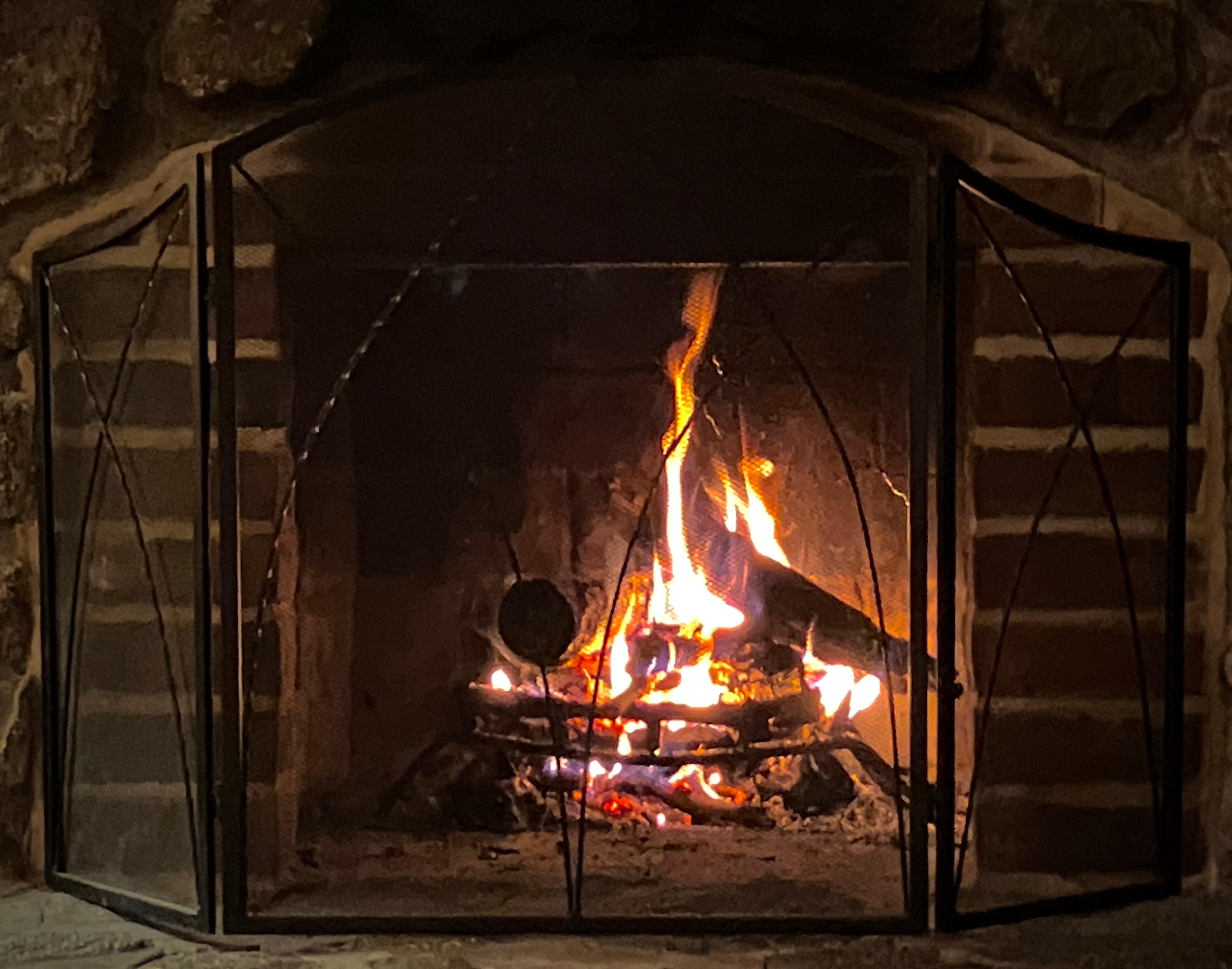 Great stone fireplace