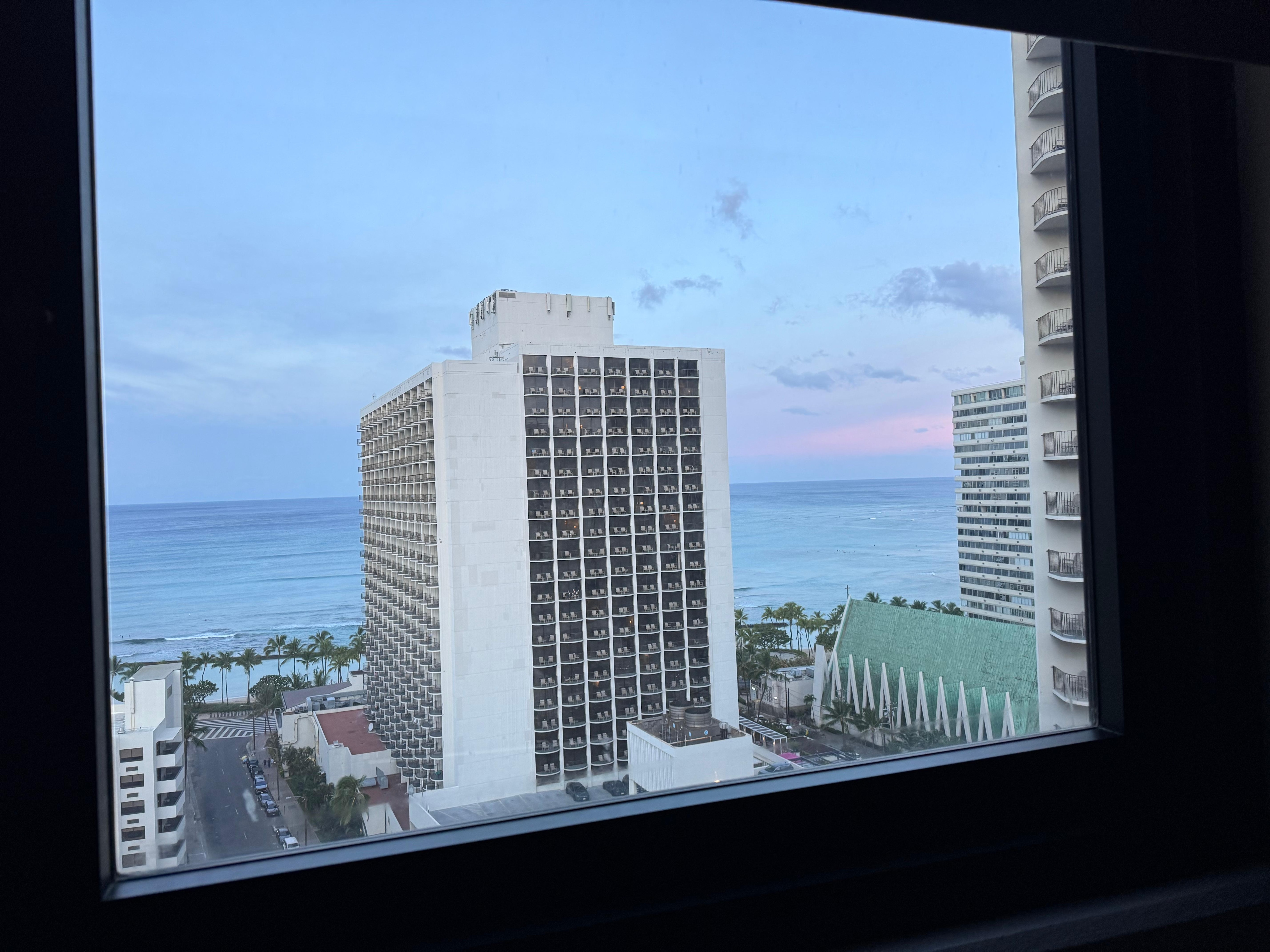 View from our room on the 19th floor
