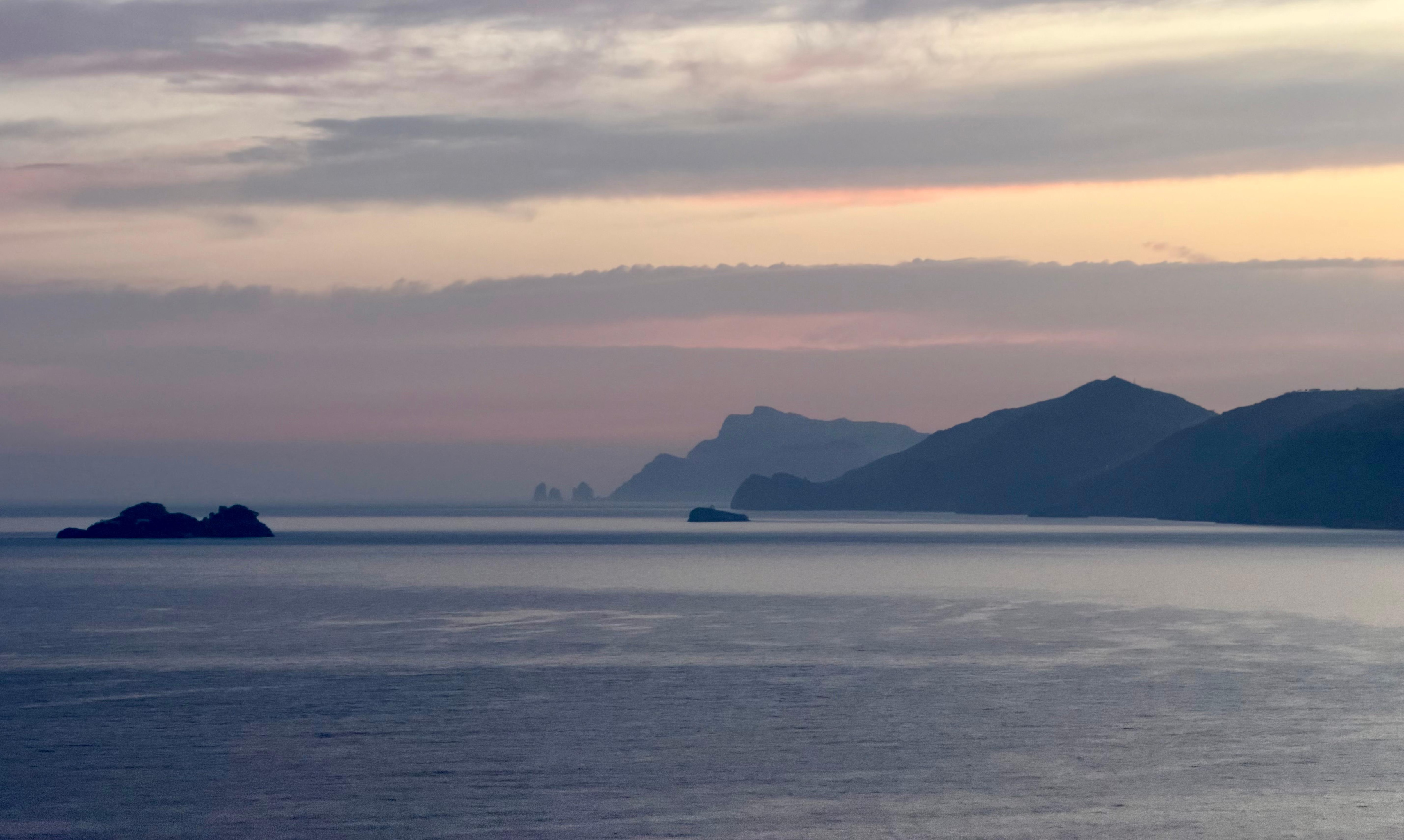Sunset looking towards Capri