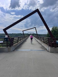 Bike path across the High Trestle Trail