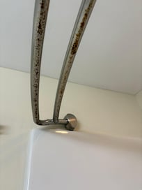 Bathroom curtain rod