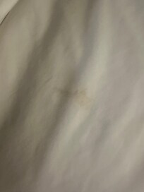 Stained bedsheets