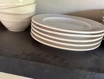 Dishes were covered in dust and had to be washed before use.