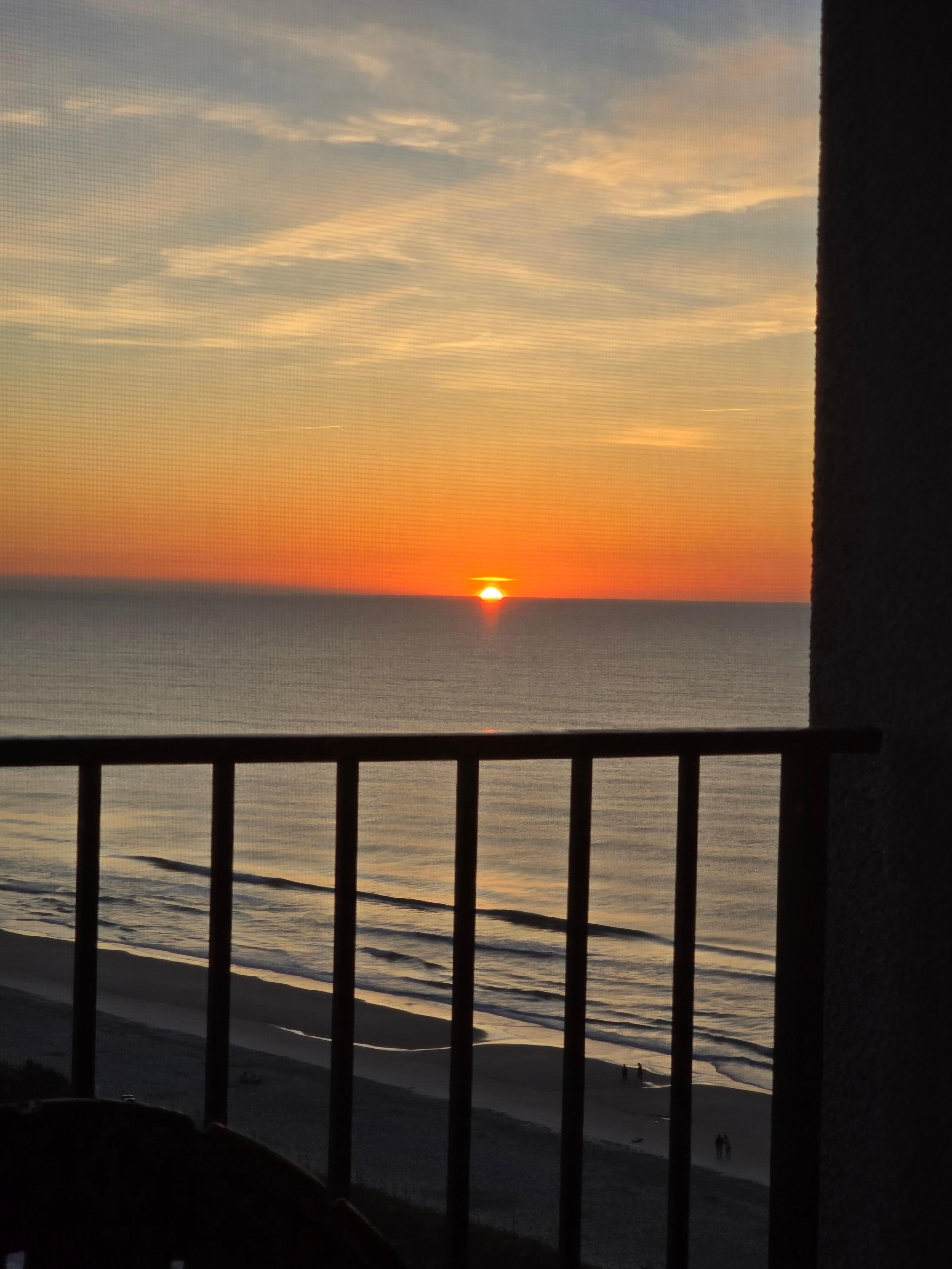 Sunrise from our balcony 