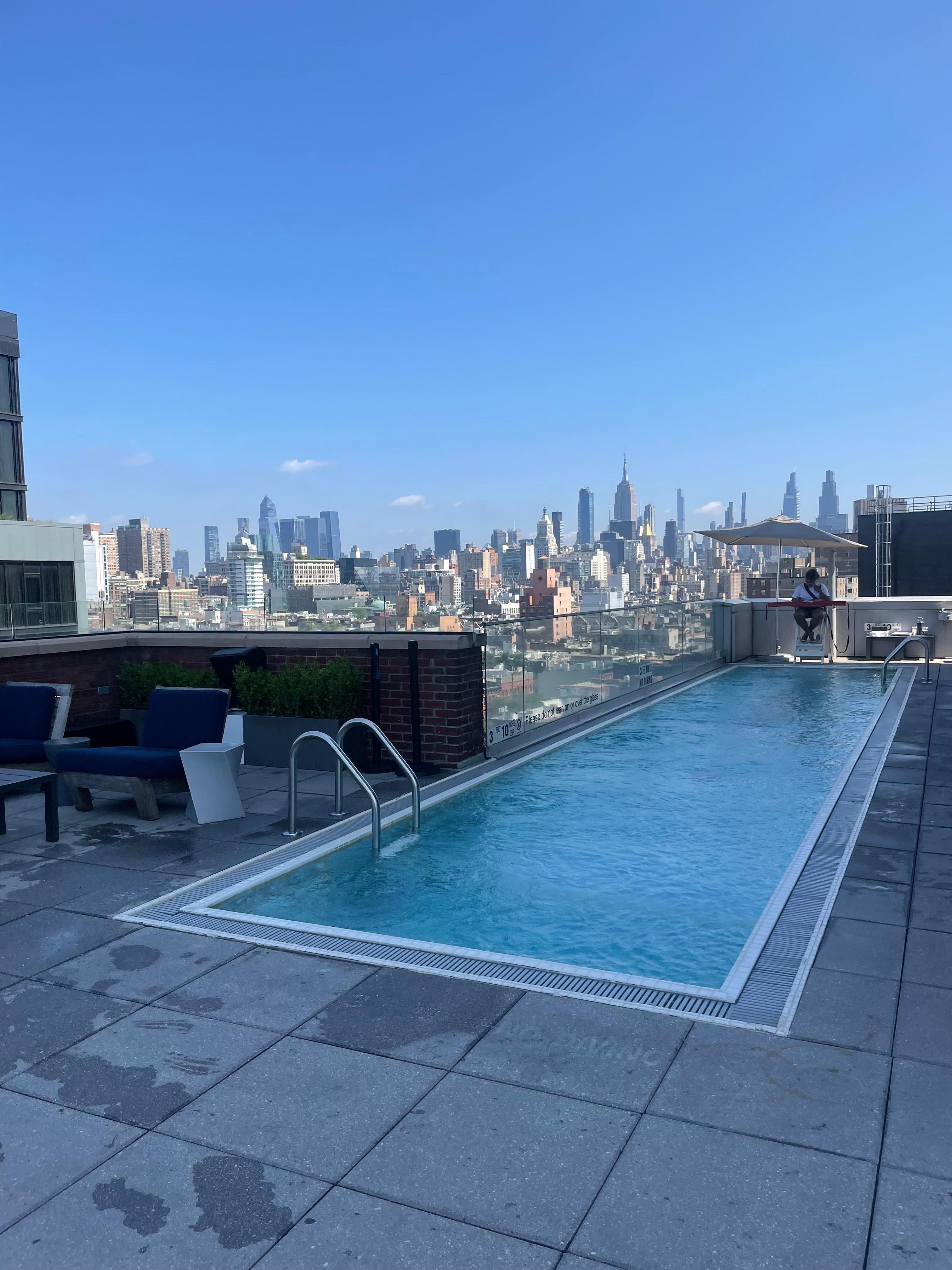 View of the pool area