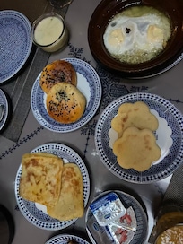 Part of one breakfast. Different varieties each day