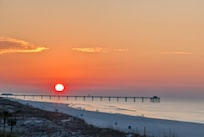 Sunrise to the left in the morning...