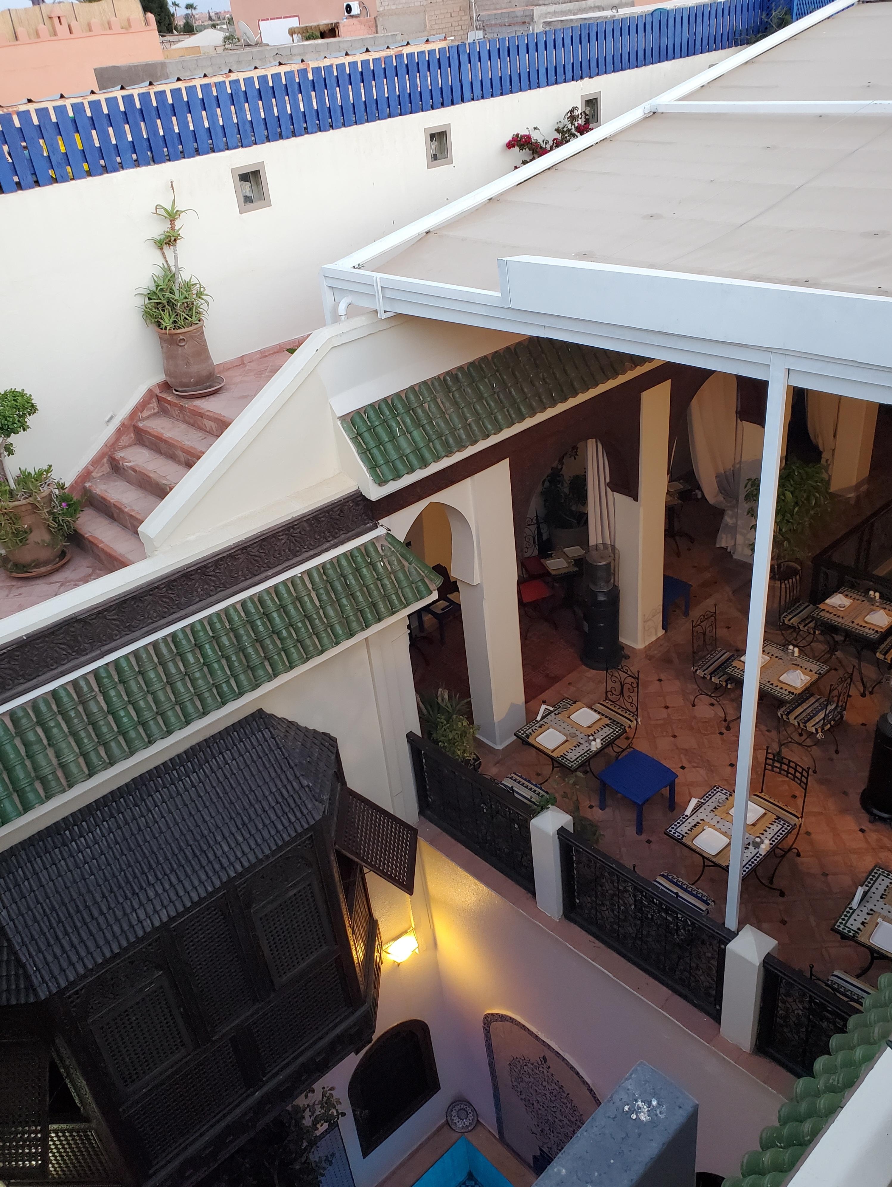 Restaurant area from above