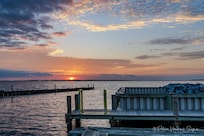 Sunset at the end of the Stumpy Point "hook"