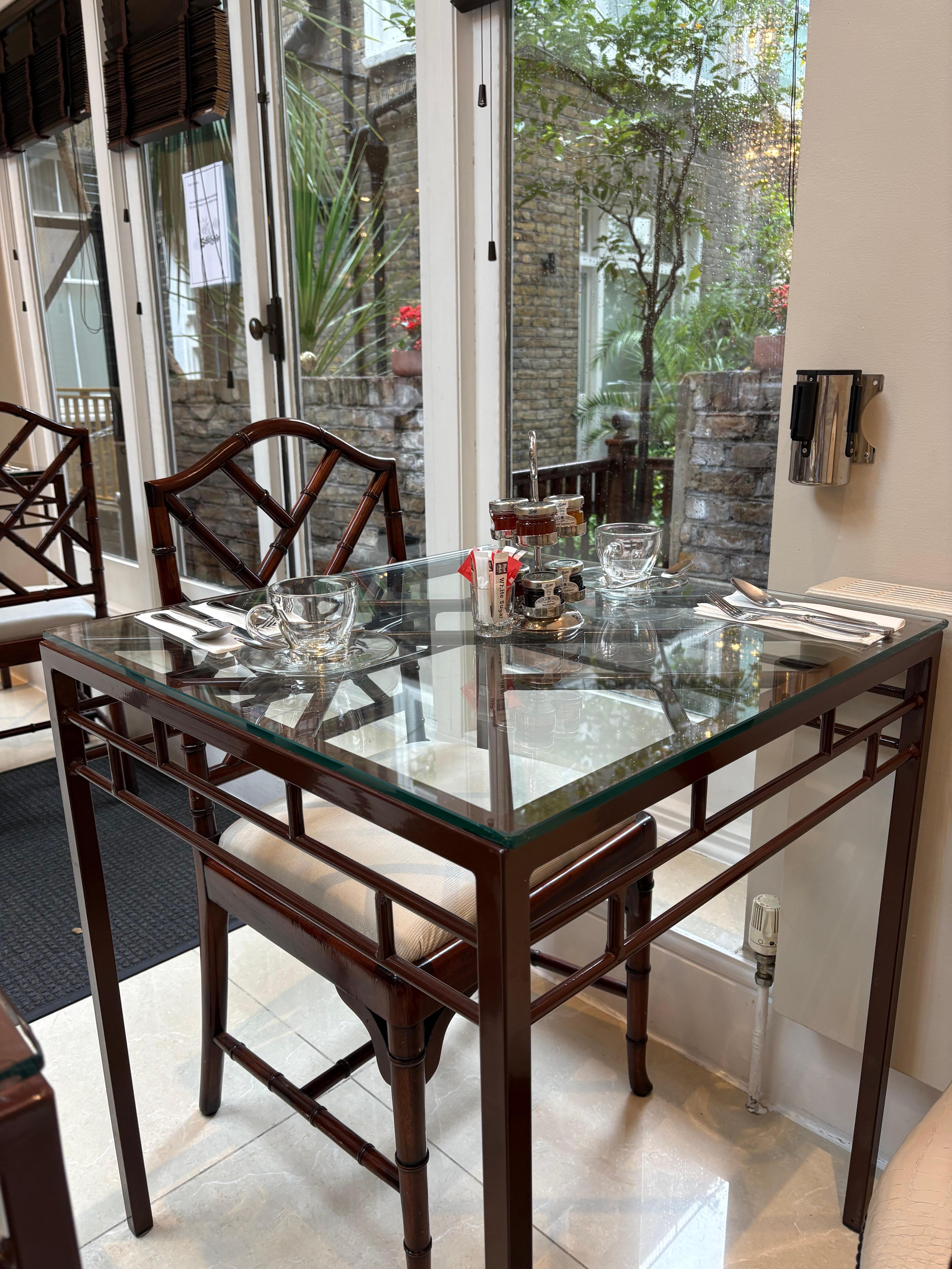 The dining area. 