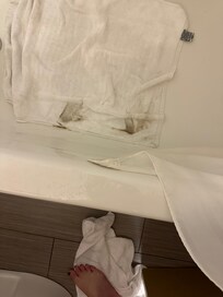 This was from me wiping the floor around the tub.