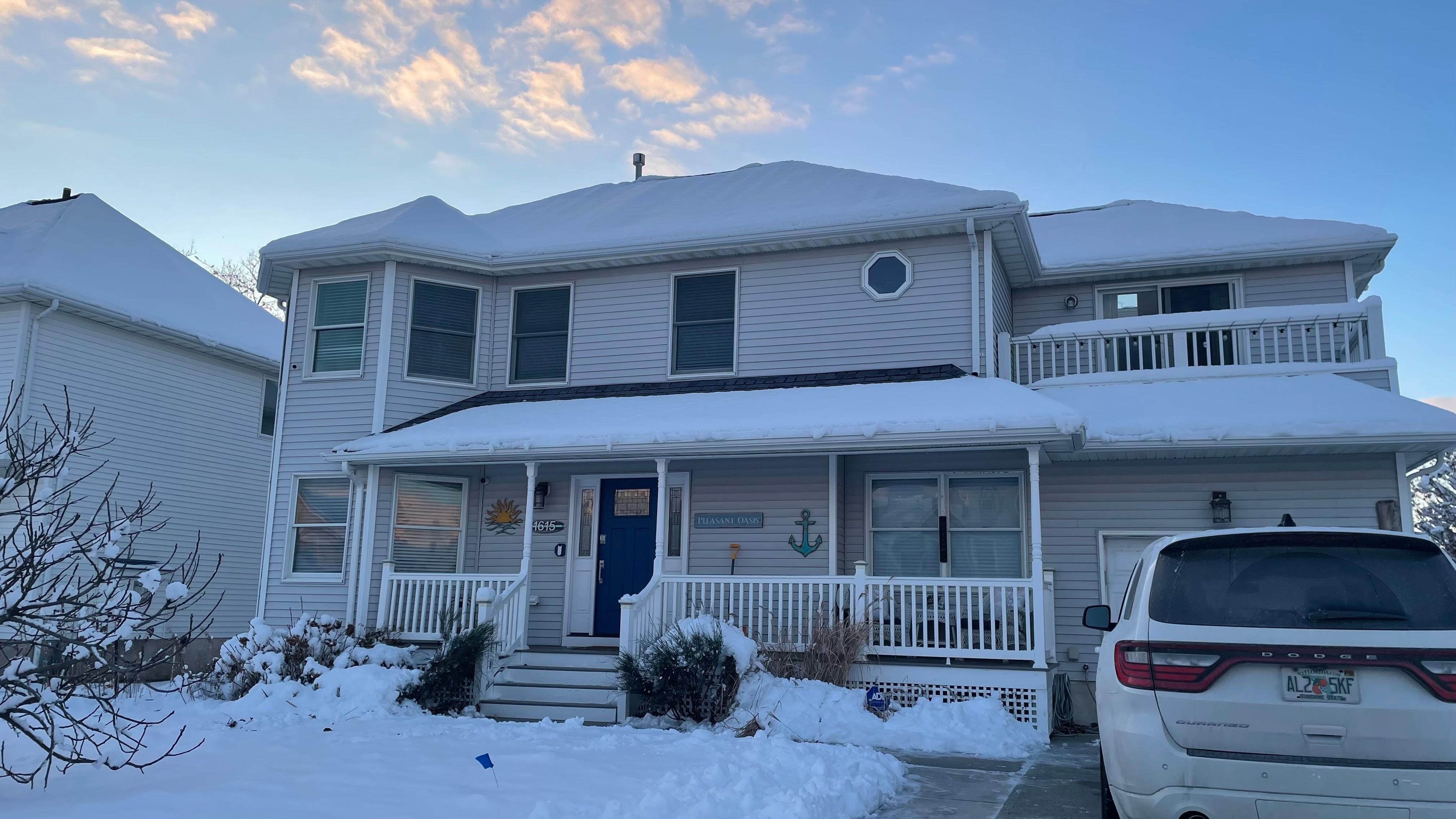 We were welcomed by a blanket of snow when we arrived! This house is truly a gem! 