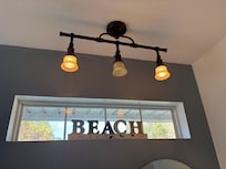 Bathroom lights out. Broken fixture.