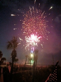 Great views of great fireworks set off up and down the coast.