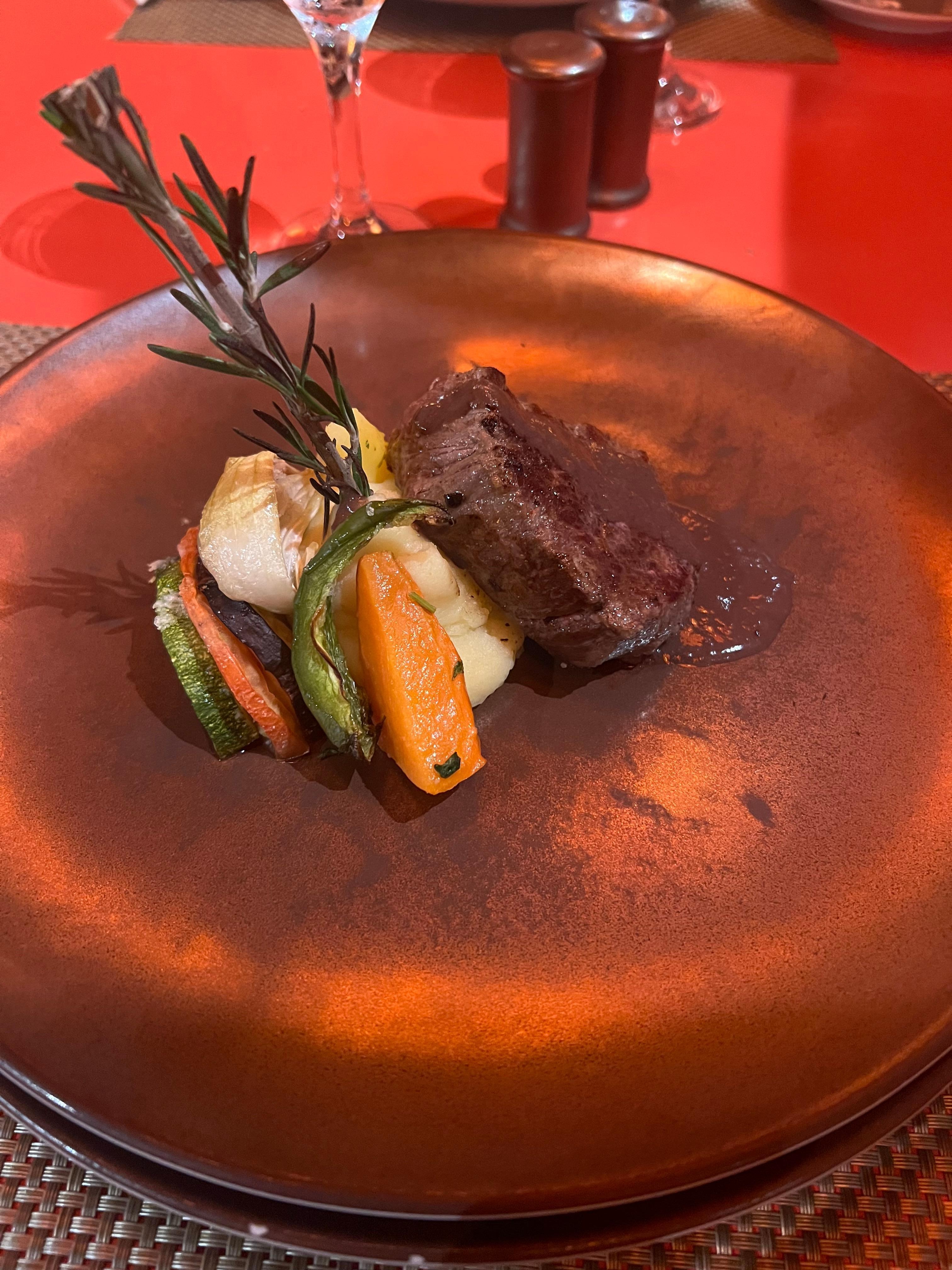 Plato típico del restaurante Samsara