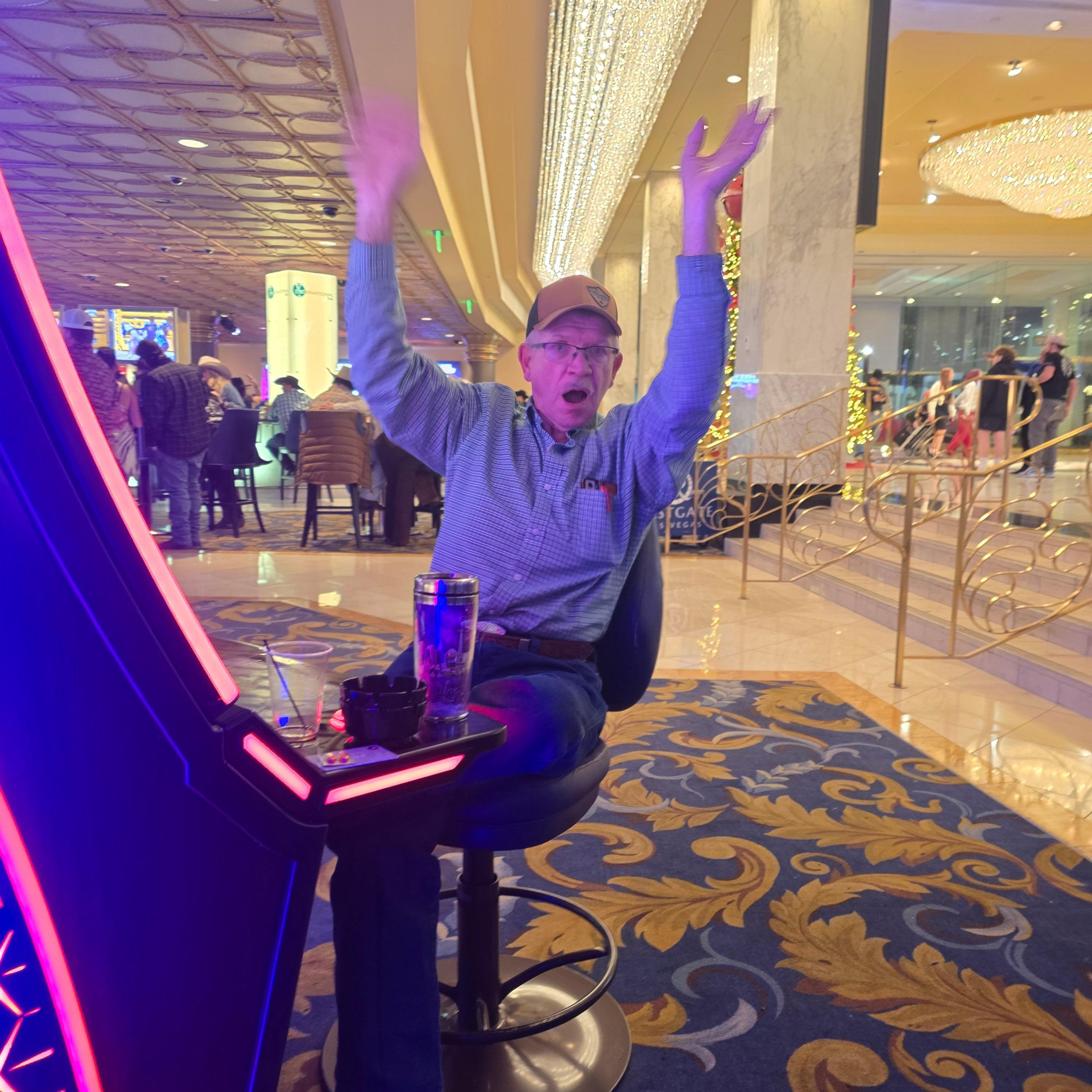 Free drinks as long as you're playing...remember to tip your waitress!