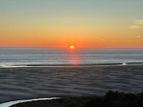 The sunset was perfect.