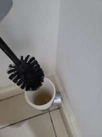 As I found it and the loo seat up