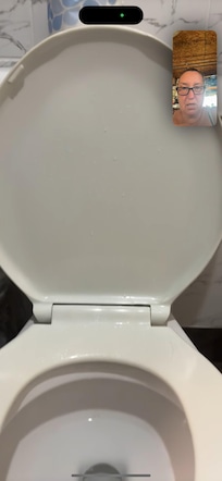 Wet all over toilet seat