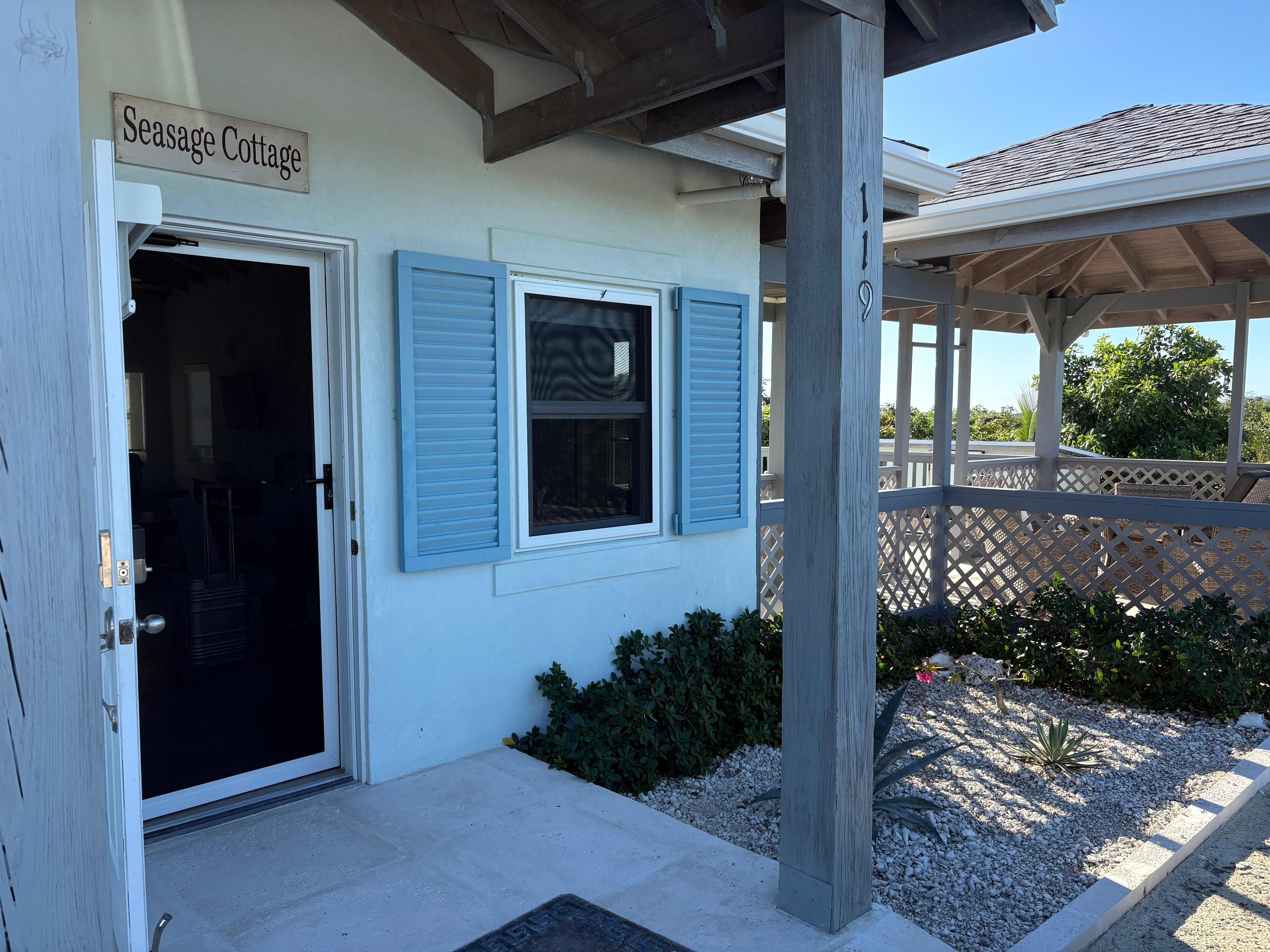 A view from the front of Seasage Cottage.