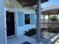 A view from the front of Seasage Cottage.