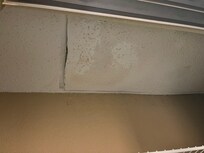 Ceiling of closet in second room offered to us.