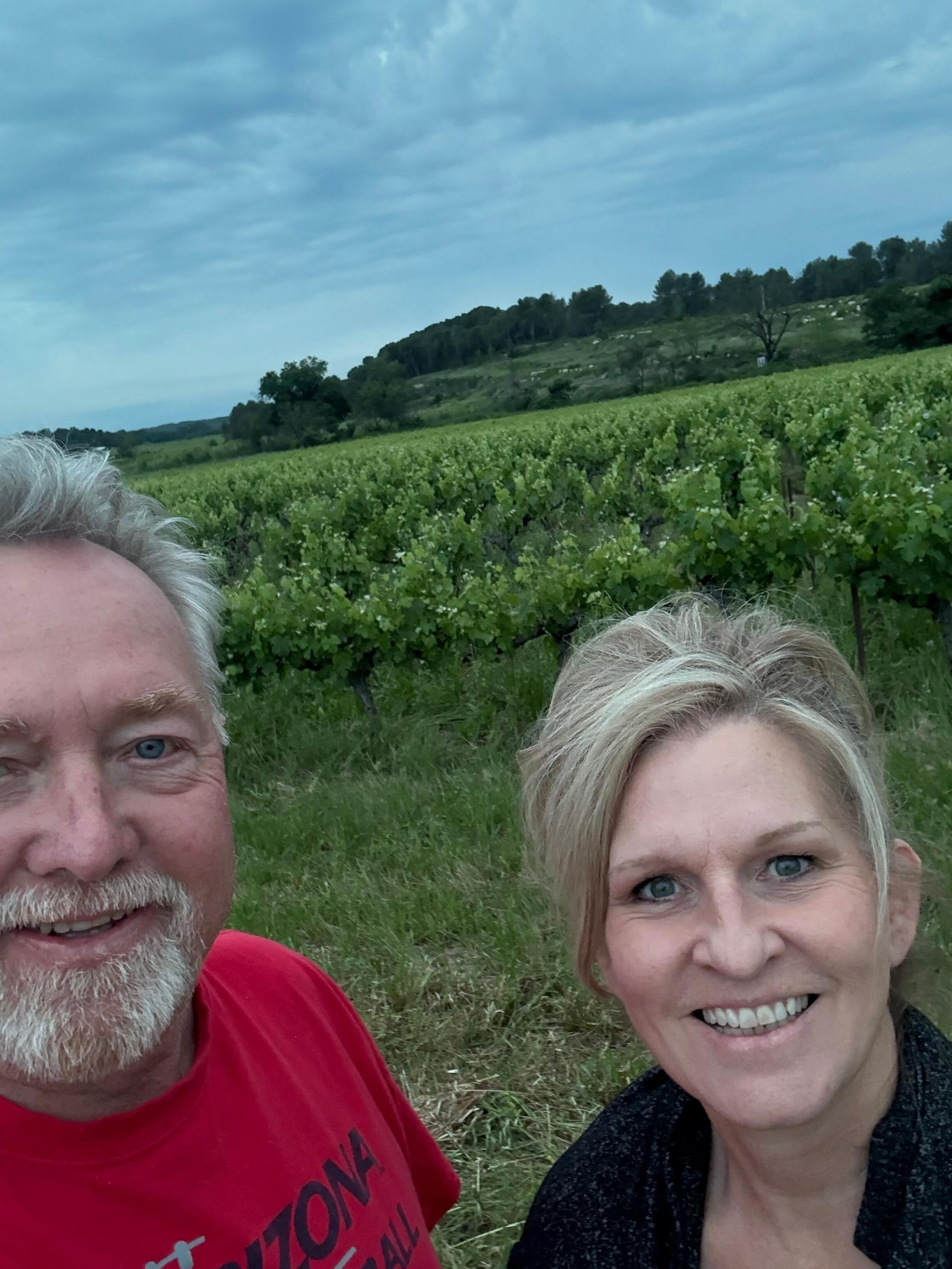 Surrounded by vineyards 