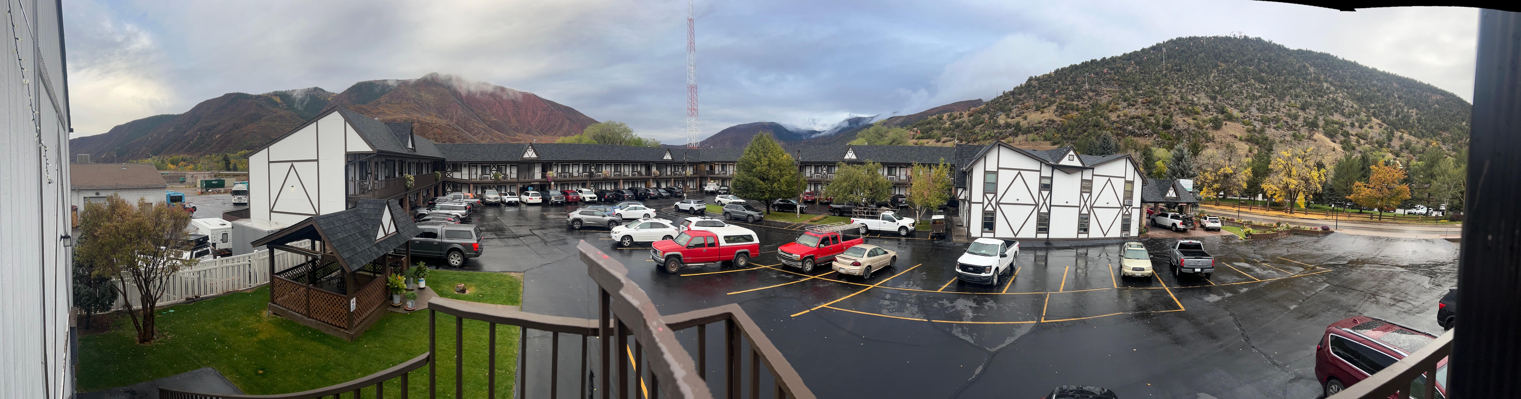 Panoramic view from my room door