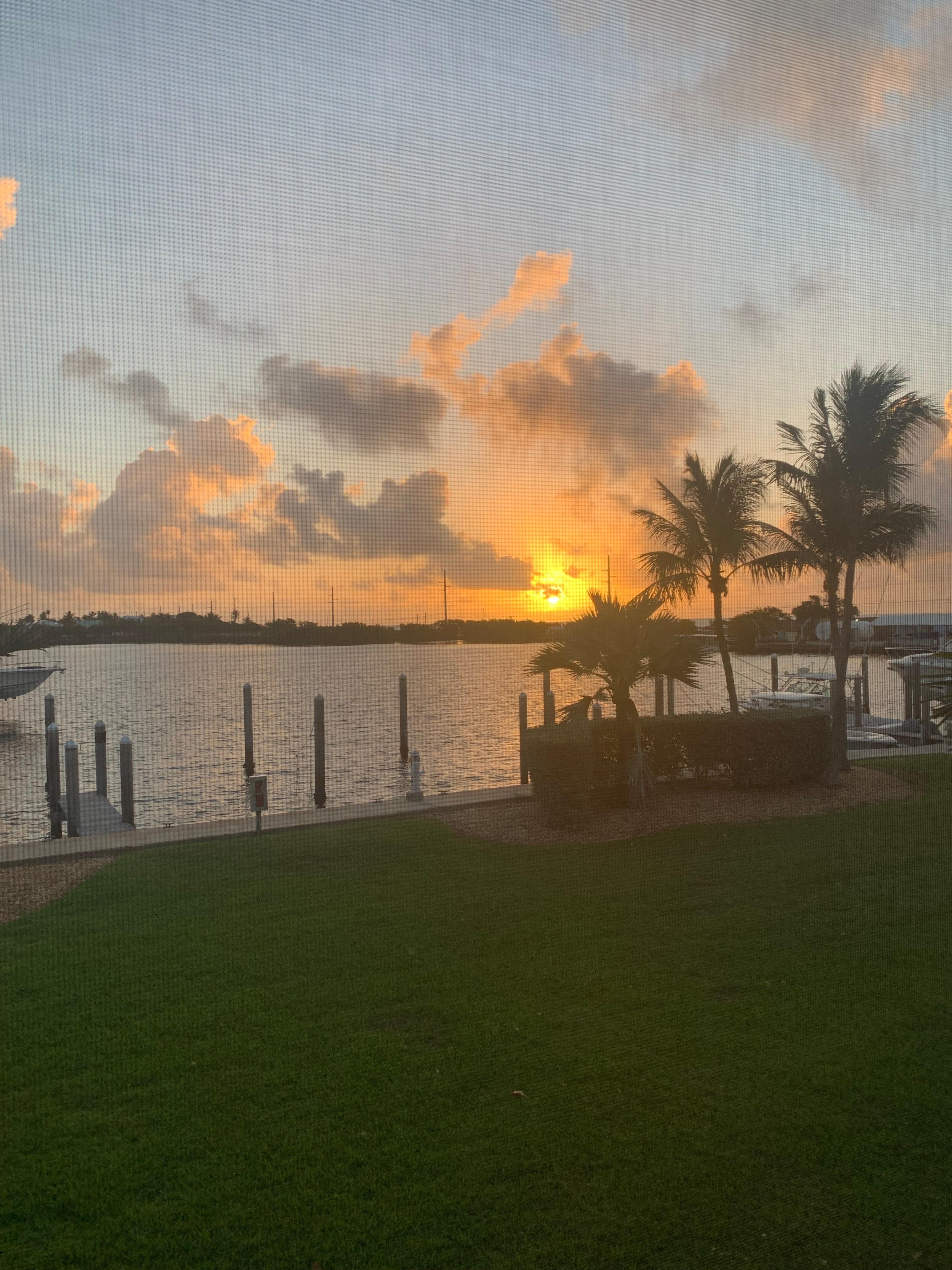 Sunrise view from balcony.