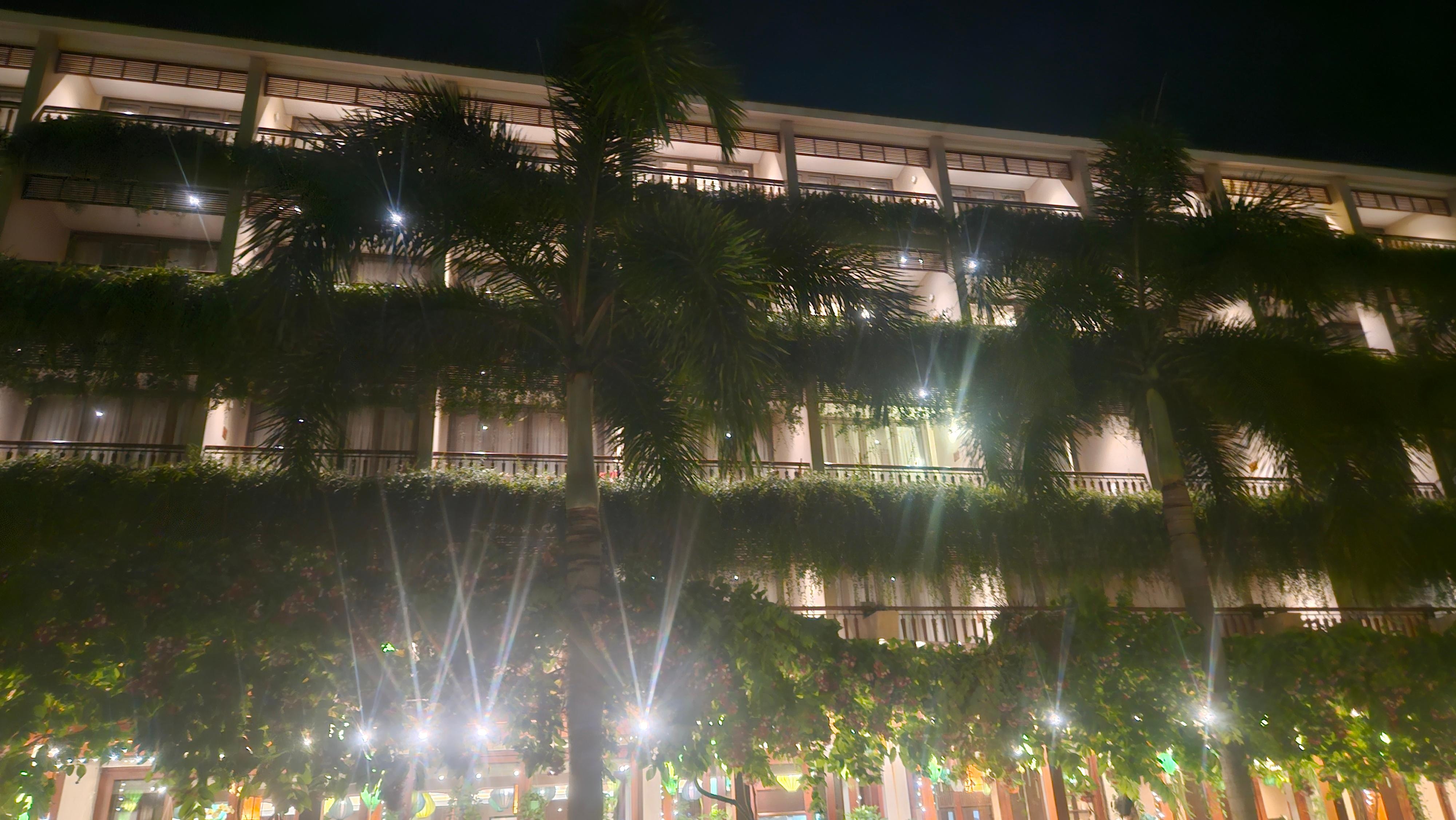 Main building at night
